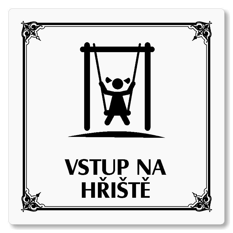 Vstup na hřiště, 100x100mm, bílá, Nebraska